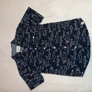 Button down Shark Shirt